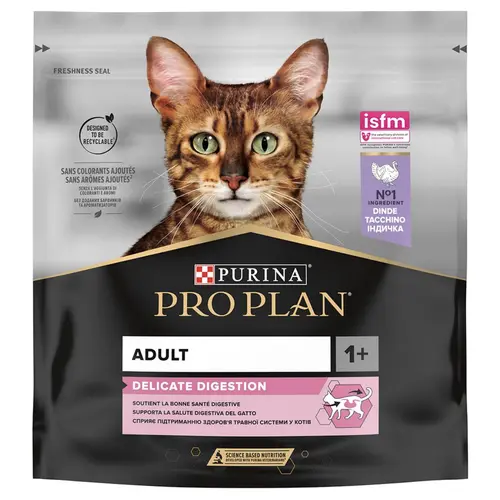 Pro Plan Delicate Для кошек с чувствительным пищеварением с индейкой