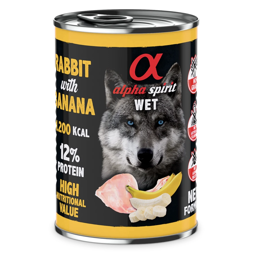 Alpha Spirit WET Rabbit with Banana 
