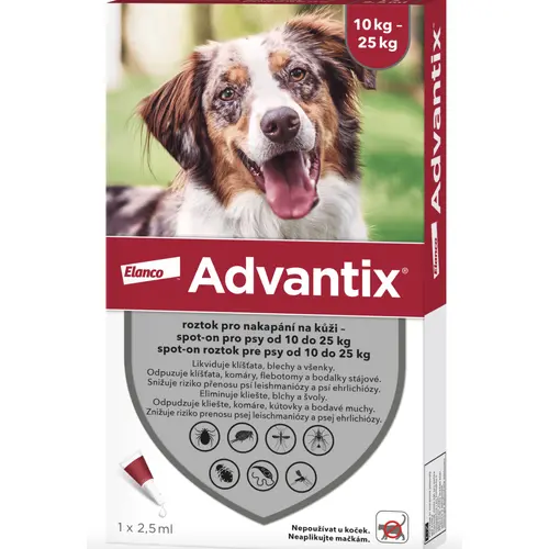 Elanco Advantix для собак вагою від 10 до 25 кг