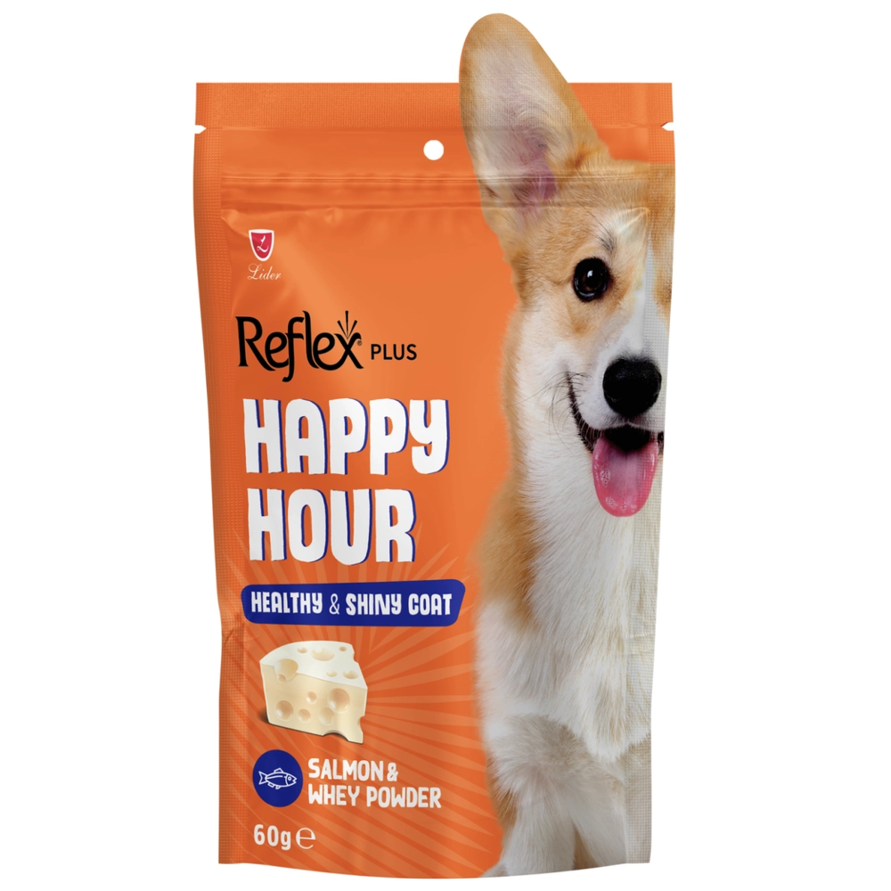 Reflex Plus Happy Hour Healthy & Shiny Coat Salmon & Whey Powder 