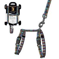 Bronzedog ART Шлея с поводком Клеточка для кошек и мелких собак