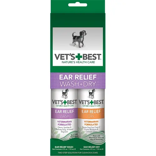 Vet's Best Ear Relief Wash + Dry