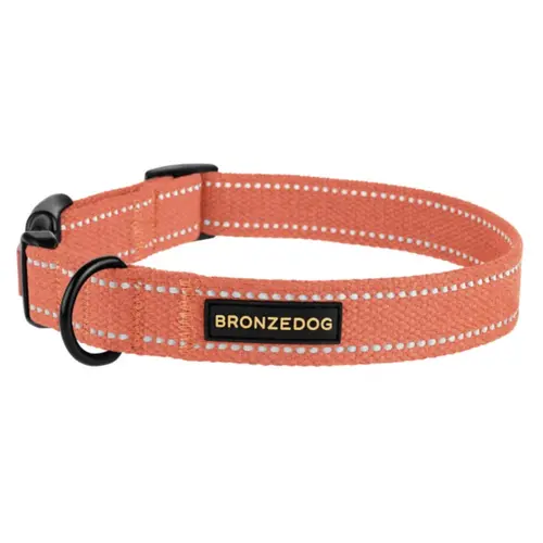 BronzeDog Брезент Ошейник для собак Оранжевый