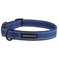 BronzeDog Брезент Ошейник для собак Синий 