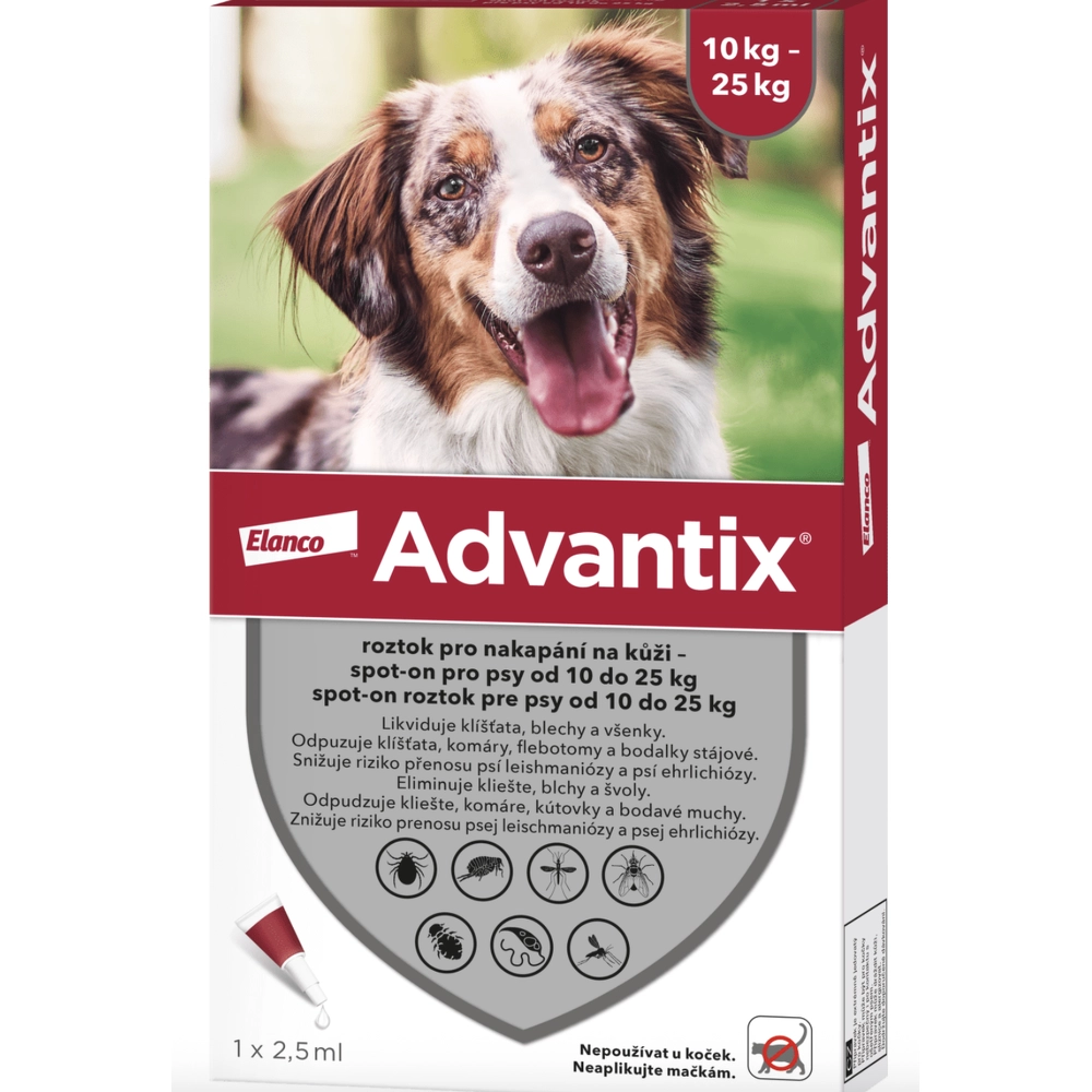 Elanco Advantix для собак весом от 10 до 25 кг 