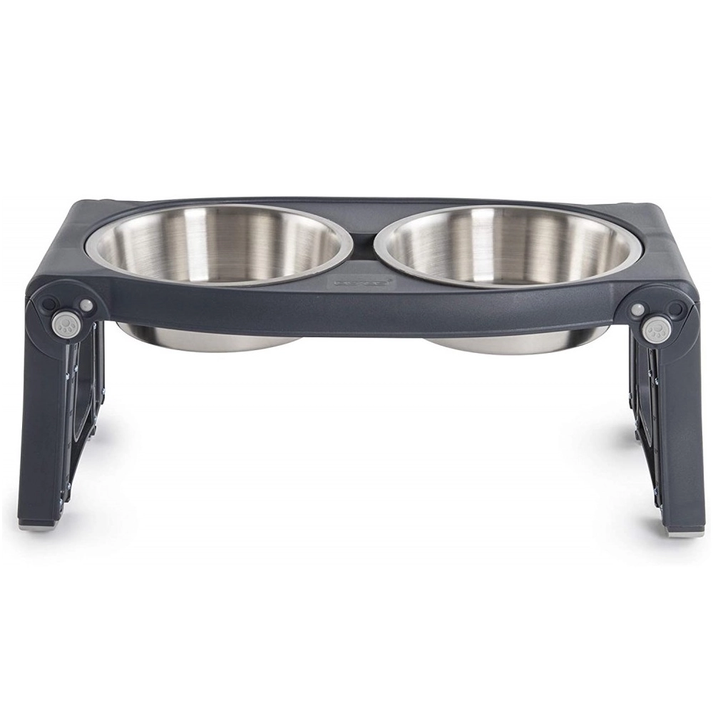 Dexas Adjustable Height Double Pet Feeder 