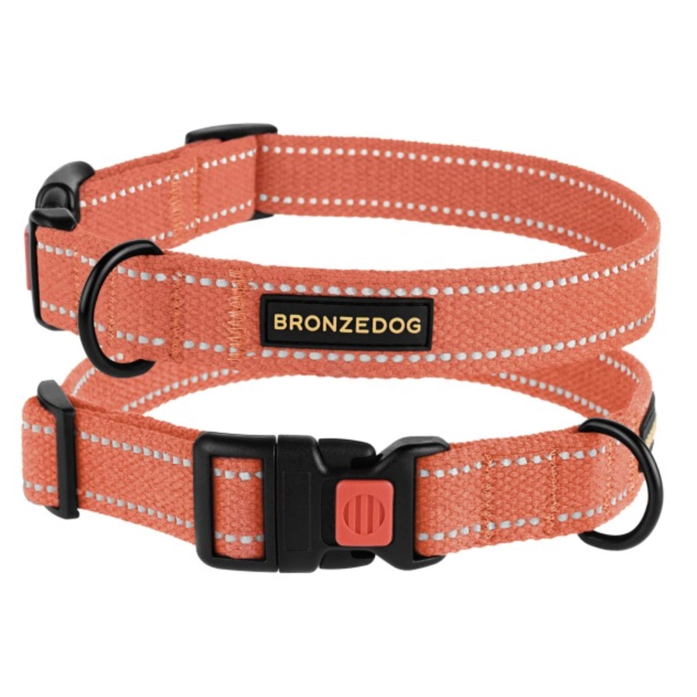BronzeDog Брезент Ошейник для собак Оранжевый  - фото 3
