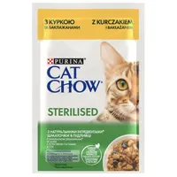 CAT CHOW Sterilised с курицей и баклажанами