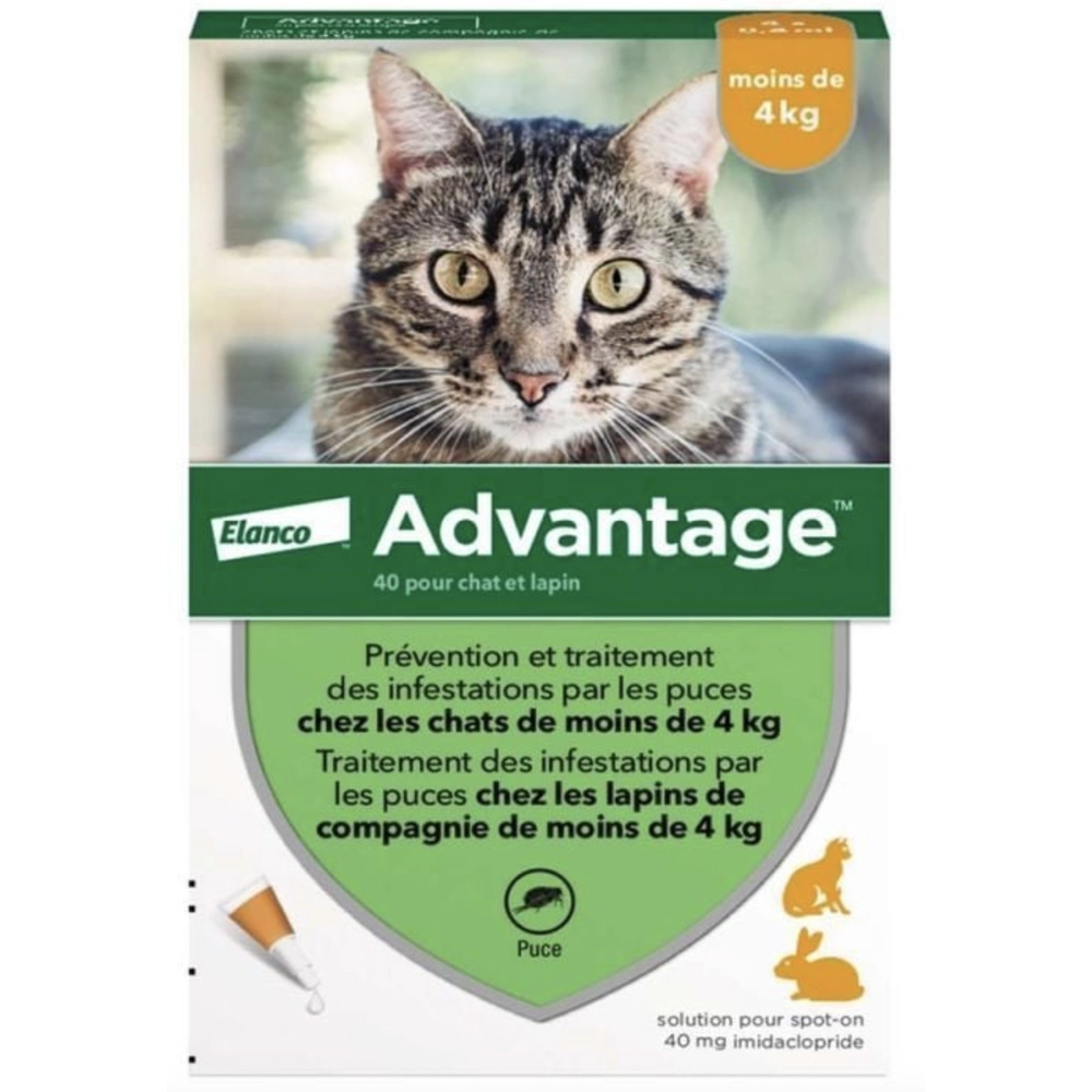 Elanco Advantage 40 для кошек до 4 кг 