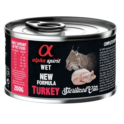 Alpha Spirit Turkey Sterilized Cat 