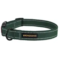 BronzeDog Брезент Ошейник для собак Зелёный 