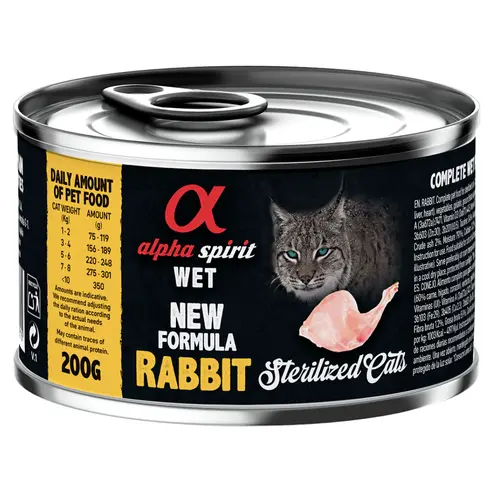 Alpha Spirit Rabbit Sterilized Cat 