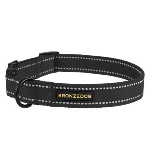 BronzeDog Брезент Ошейник для собак Графит