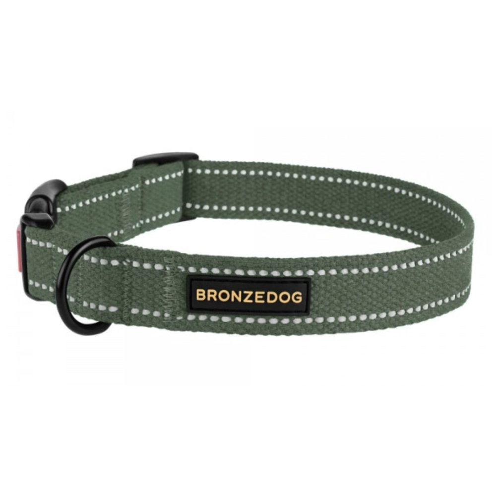 BronzeDog Брезент Нашийник для собак Хакі 