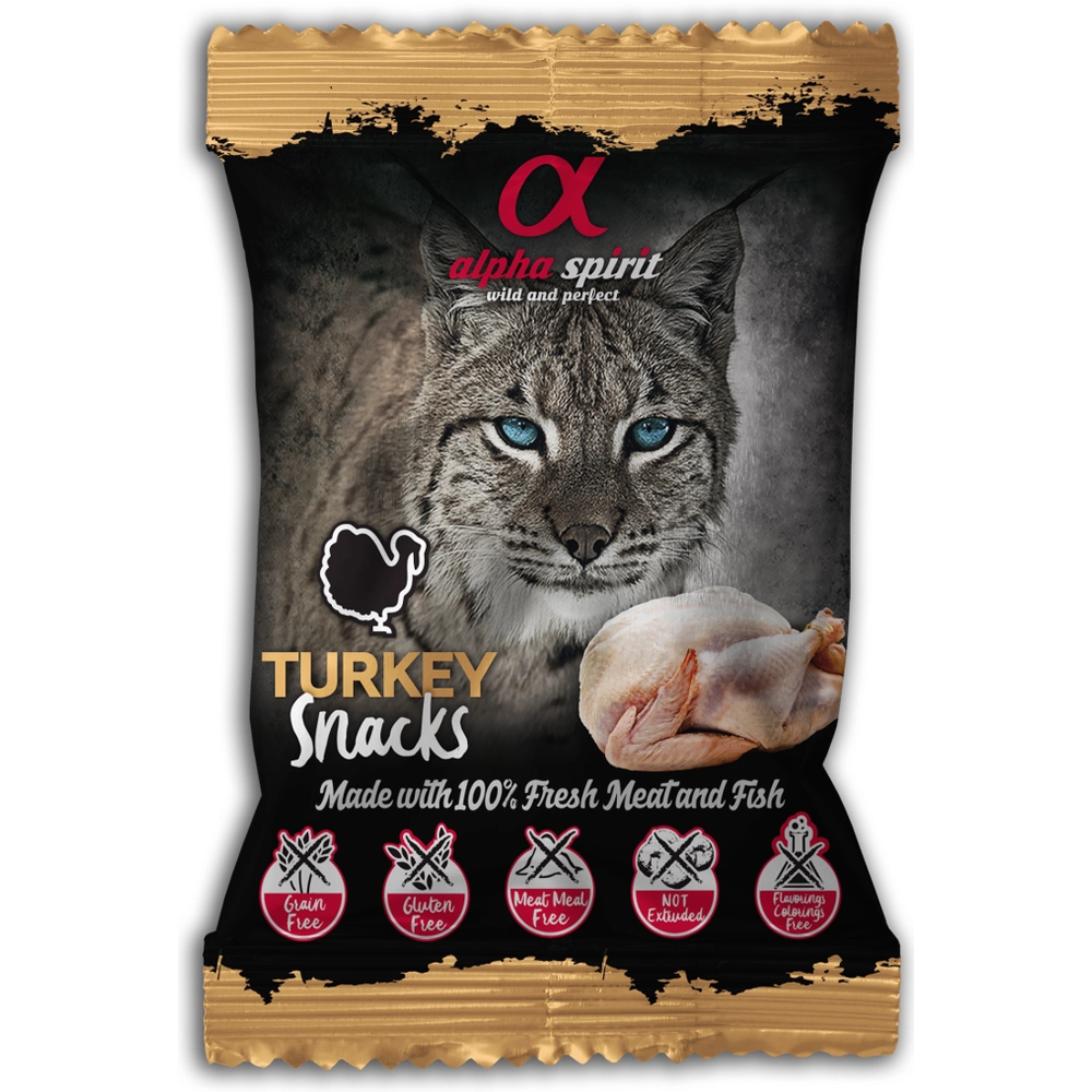 Alpha Spirit Turkey Snacks for Cats 