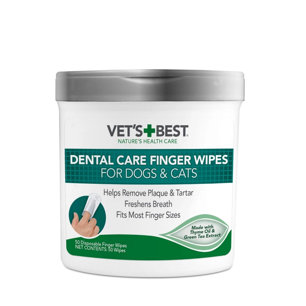 Vet's Best Dental Care Finger Wipes 