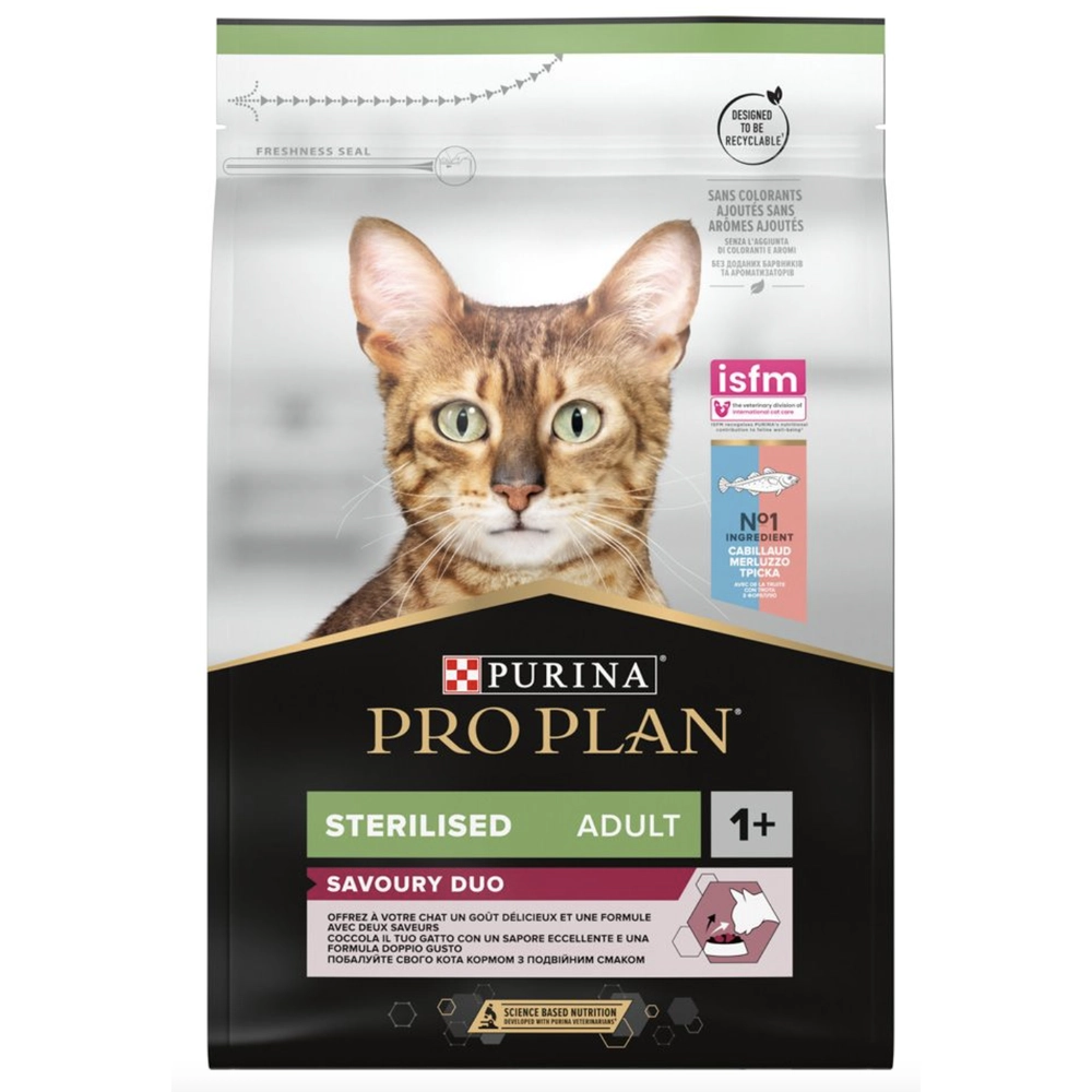 Pro Plan Sterilised Duo Для стерилизованных кошек с треской и форелью  - фото 2