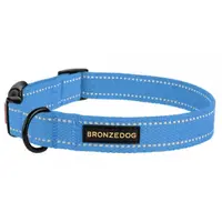 BronzeDog Брезент Ошейник для собак Голубой