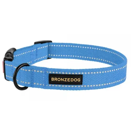 BronzeDog Брезент Ошейник для собак Голубой