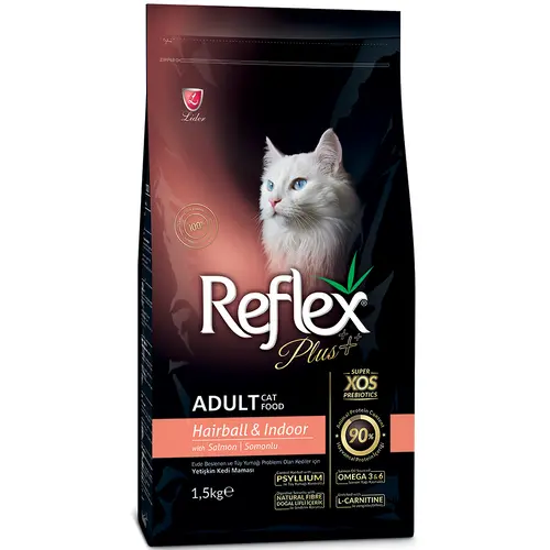 Reflex Plus Hairball & Indoor Adult Cat Salmon