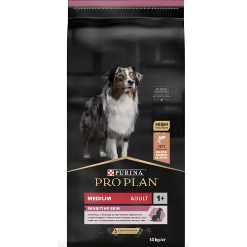 Pro Plan Medium Sensitive Для собак средних пород  с лососем