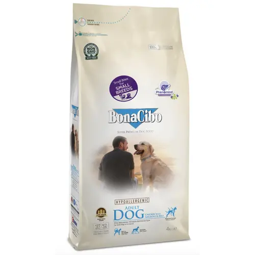 BonaCibo Adult Dog Small Breed Chicken & Rice with Anchovy