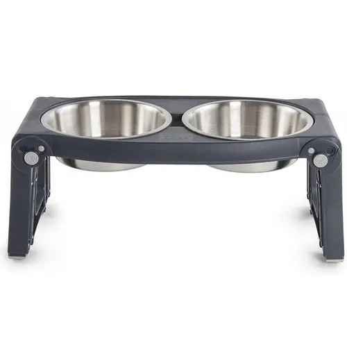 Dexas Adjustable Height Double Pet Feeder
