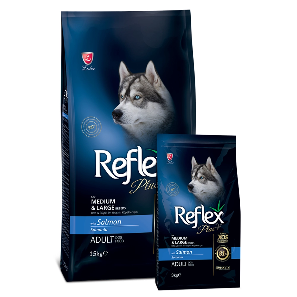 Reflex Plus Adult Medium & Large Breeds Salmon  - фото 2
