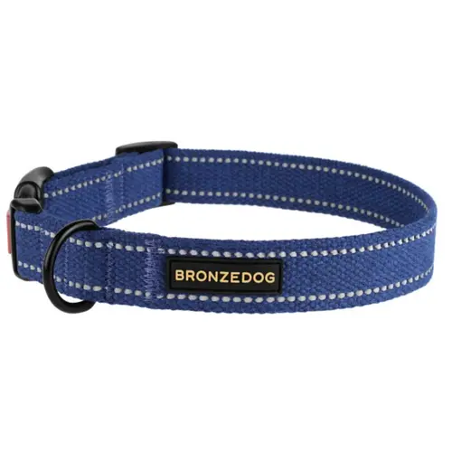 BronzeDog Брезент Ошейник для собак Синий