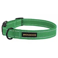 BronzeDog Брезент Нашийник для собак Смарагдовий
