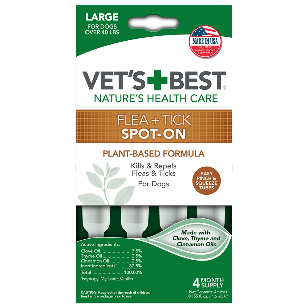 Vet's Best Flea & Tick Spot-On Tubes Large 