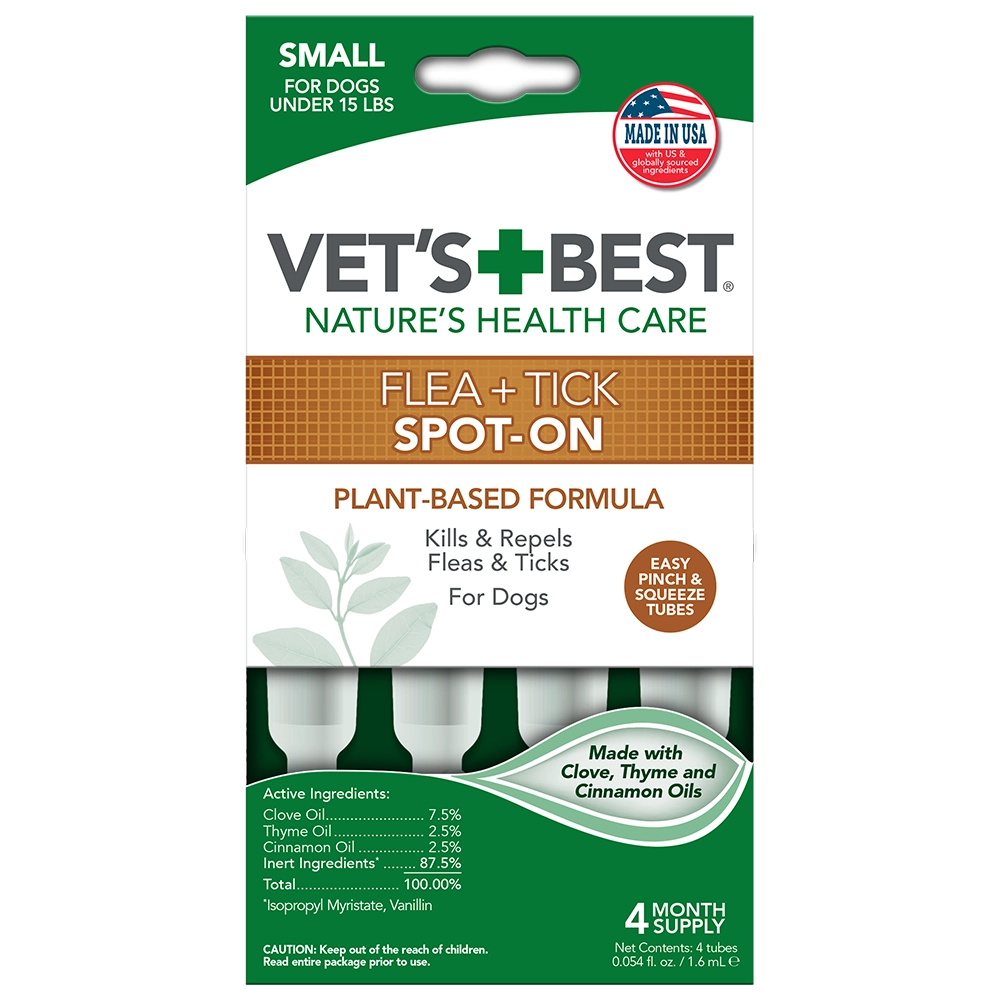 Vet's Best Flea & Tick Spot-On Tubes Small 