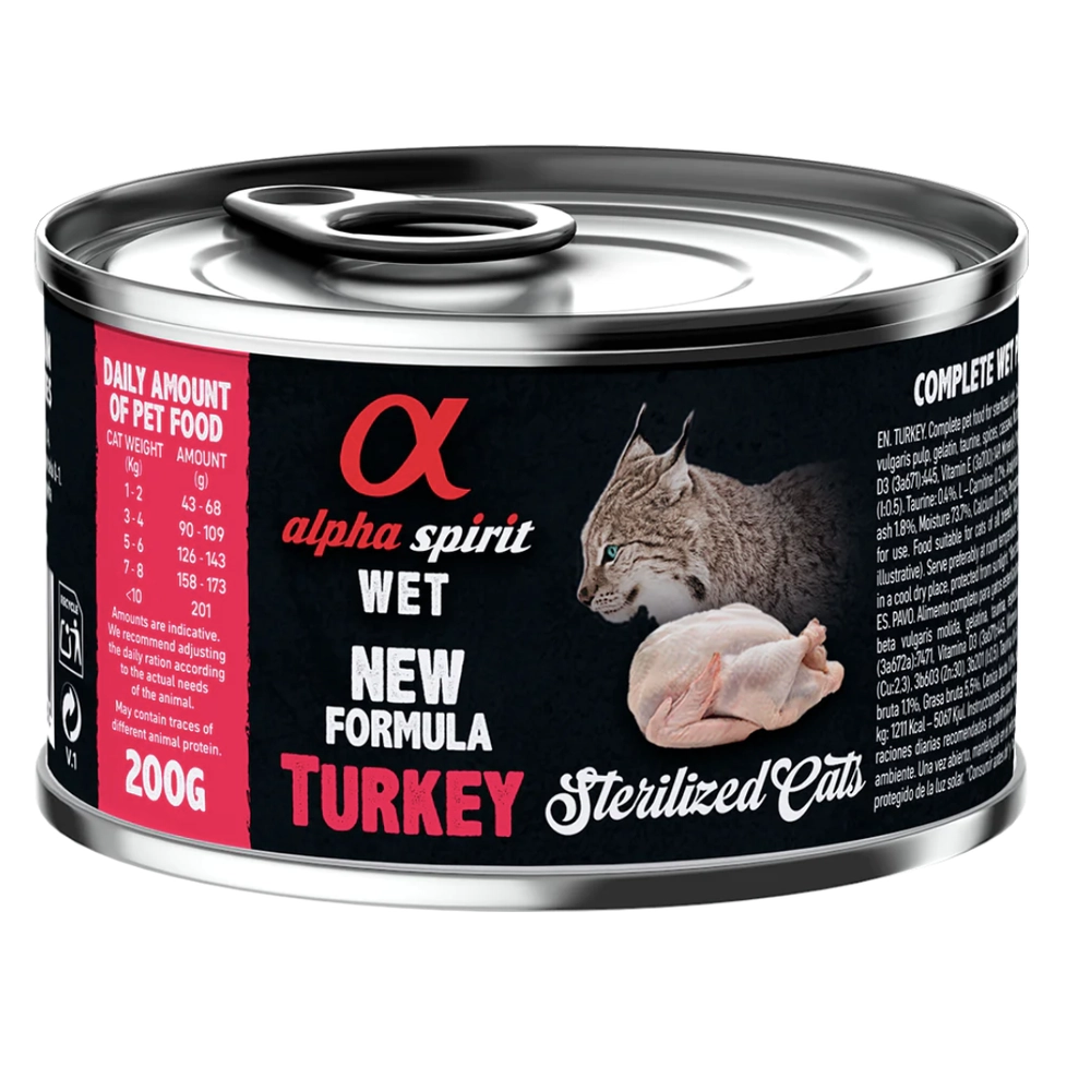 Alpha Spirit Turkey Sterilized Cat  