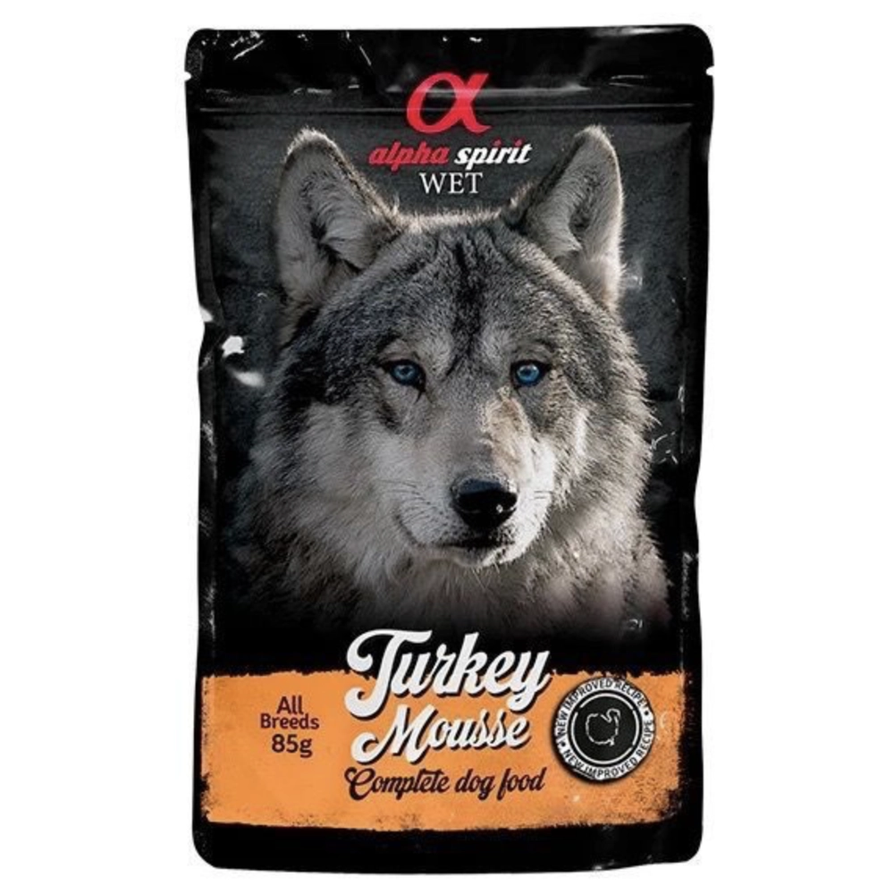 Alpha Spirit Turkey Mousse Complete Dog Food 