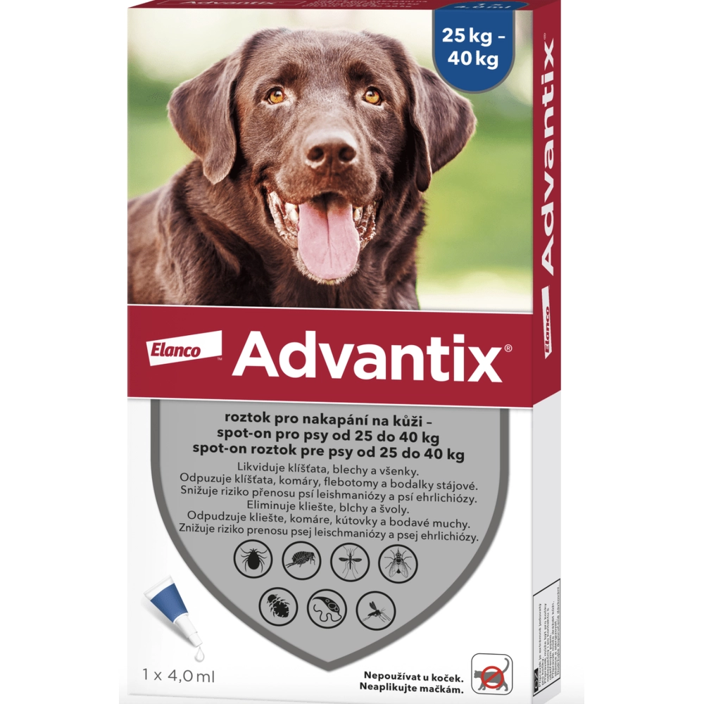 Elanco Advantix для собак вагою від 25 до 40 кг 