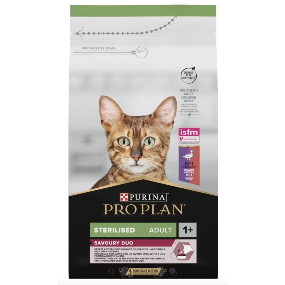 Pro Plan Sterilised Duo Для стерилизованных кошек с уткой и печенью 