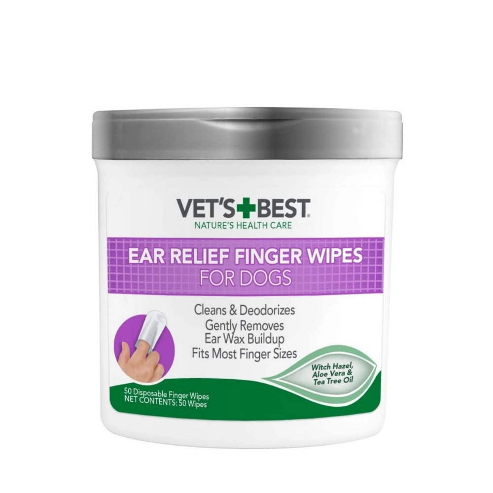 Vet's Best Ear Relief Finger Wipes 